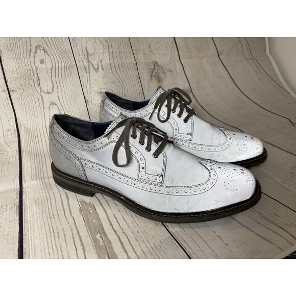 Cole Haan Oxford M12  Cooper Square Wingtip 3m Reflective Mens Dress Shoes Sz 10 - Picture 1 of 7